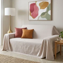 Copridivano Copriletto in piquet Sassolini Beige Singolo