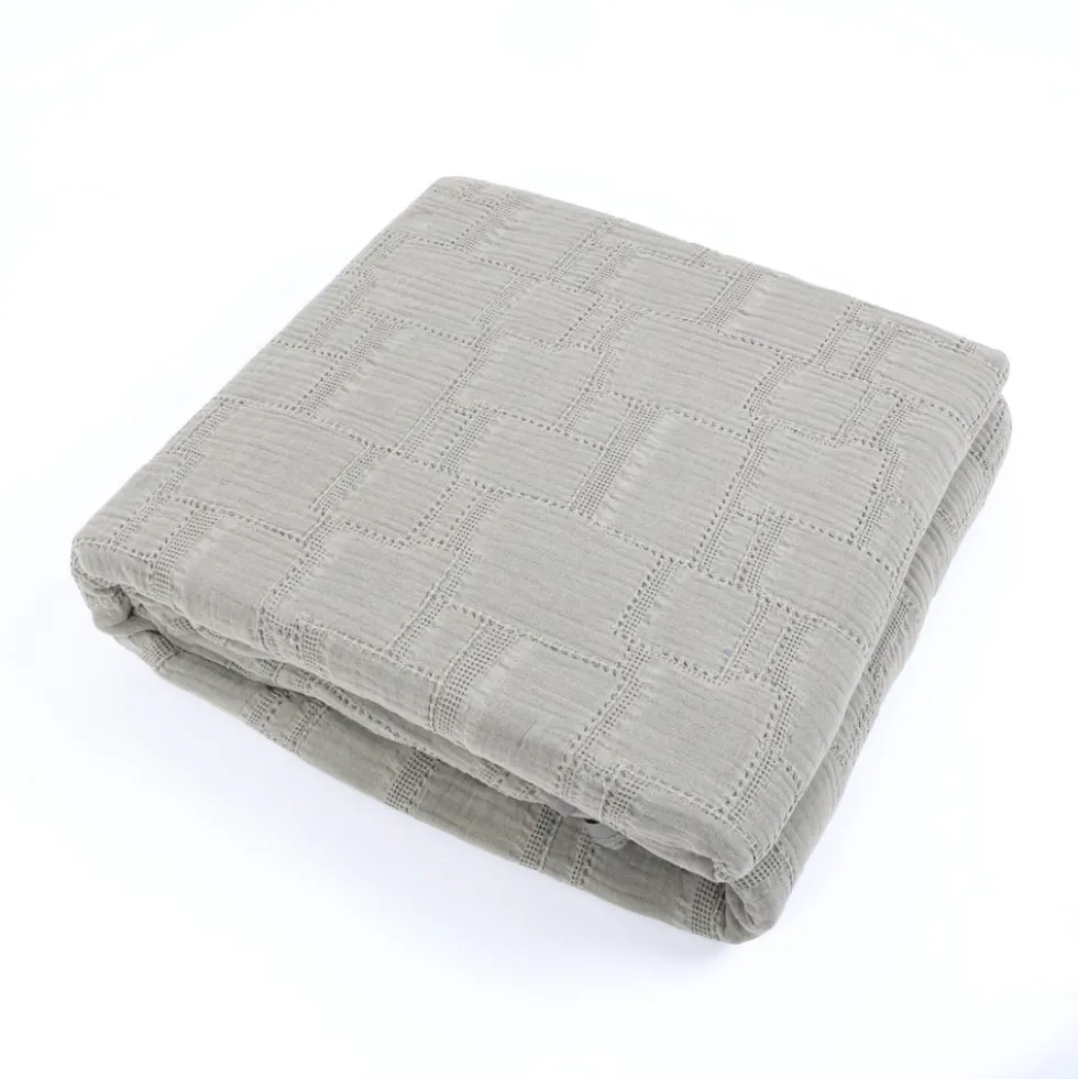 Copridivano Copriletto Jacquard Mirion Grigio 260x260