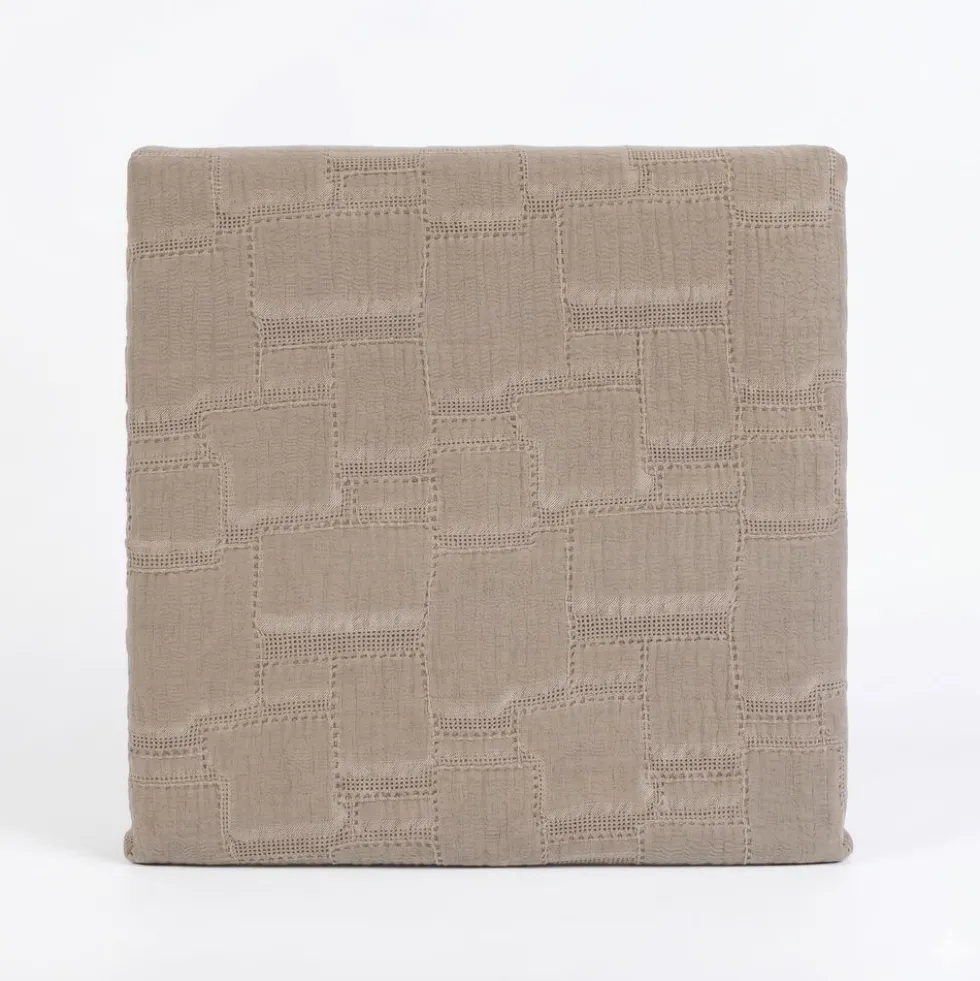 Copridivano Copriletto Jacquard Mirion Tortora 210x260