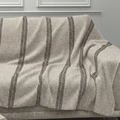 Copridivano Copriletto Tilly Fondo Beige Riga Marrone 250x250