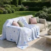 Copridivano Copritutto cotone leggero Maui Azzurro 260 x 295