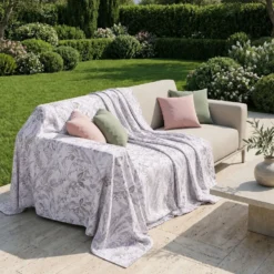 Copridivano Copritutto cotone leggero Dalisia Grigio 260 x 295