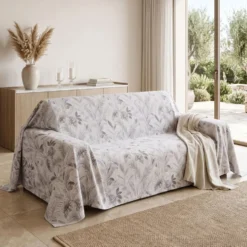 Copridivano Copritutto cotone leggero Dalisia Grigio 260 x 295
