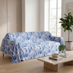 Copridivano Copritutto cotone leggero Tenger Blu 260 x 295