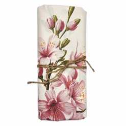 Copridivano copritutto cotone leggero Silene fiori rosa 260 x 295