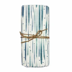 Copridivano copritutto cotone leggero Lyra riga azzurra 260 x 295
