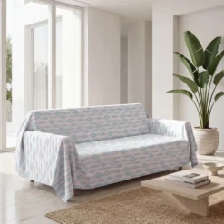 Copridivano copritutto cotone leggero Merida pesci tiffany 260 x 295