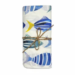 Copridivano copritutto cotone leggero Sespi pesci blu 260 x 295