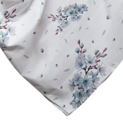 Copridivano copritutto cotone leggero Silene fiori azzurri 260 x 295