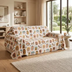 Copridivano copritutto cotone leggero Cani 170 x 290