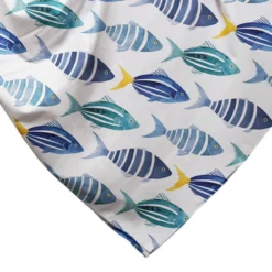 Copridivano copritutto cotone leggero Sespi pesci blu 170 x 295