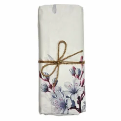 Copridivano copritutto cotone leggero Silene fiori azzurri 170 x 295