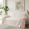 Copridivano Copritutto Natural Righe bianche e beige alternate 250x250