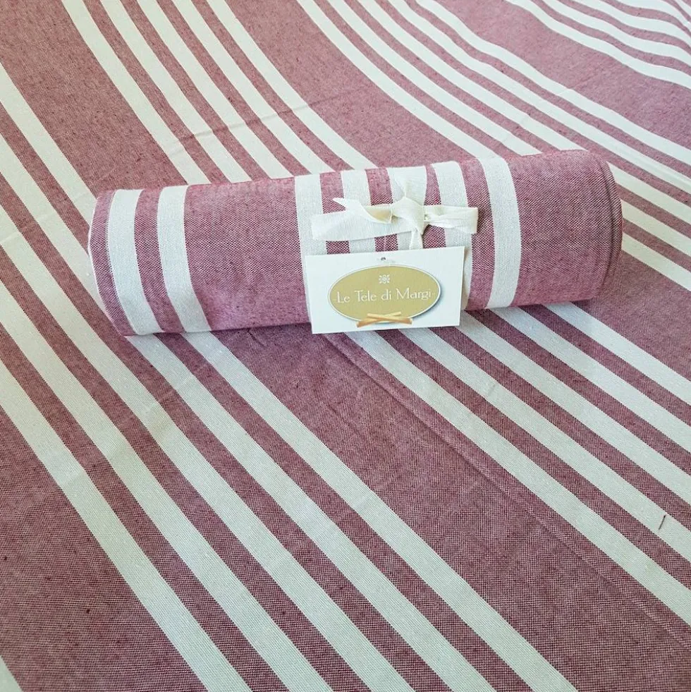 Copridivano Copritutto Quattro righe bordeaux 260 x 280