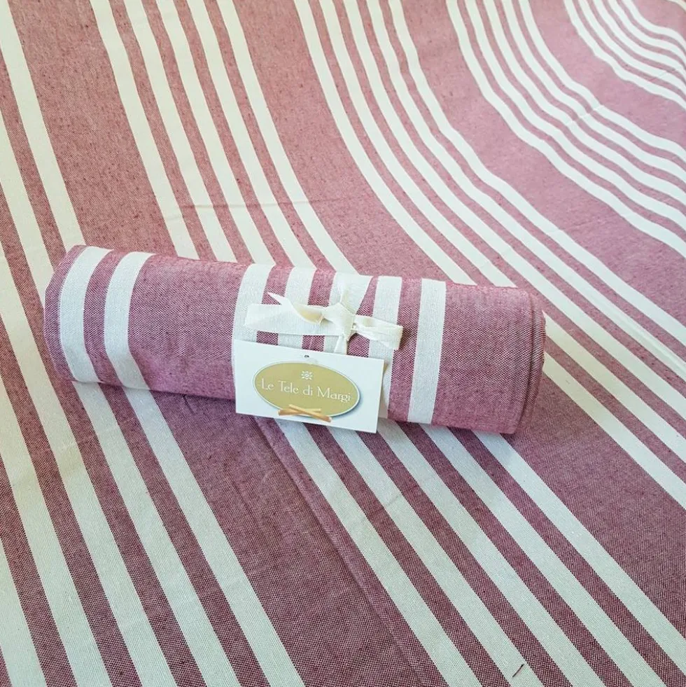 Copridivano Copritutto Quattro righe bordeaux 260 x 280