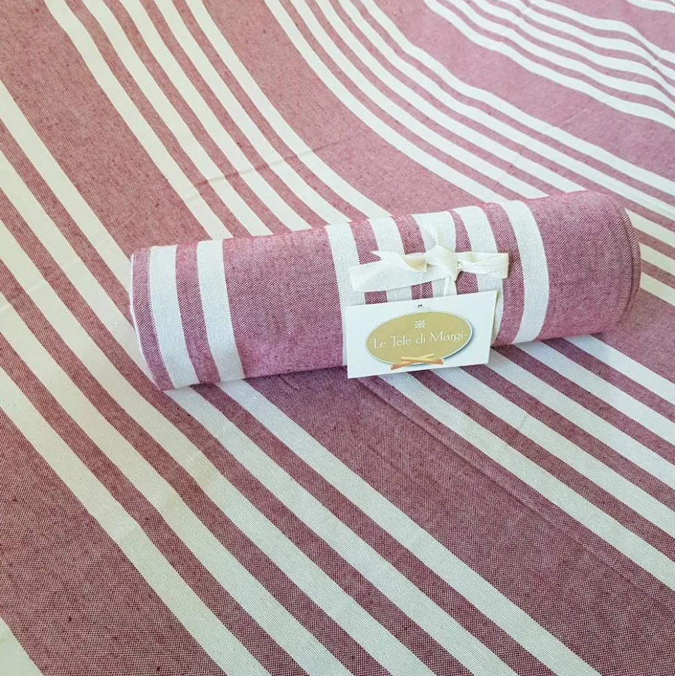 Copridivano Copritutto Quattro righe bordeaux 280 x 450