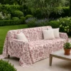 Copridivano copritutto Toile de Jouy Bordeaux fondo Panna 260 x 280