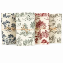 Copridivano copritutto Toile de Jouy Bordeaux fondo Panna 260 x 280