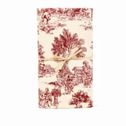 Copridivano copritutto Toile de Jouy Bordeaux fondo Panna 260 x 280