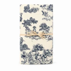 Copridivano copritutto Toile de Jouy Blu fondo Panna 260 x 280