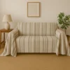 Copridivano copritutto Vela riga tortora 160 x 280