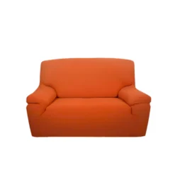 Copridivano 2 posti in tessuto bielastico antimacchia arancio