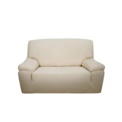 Copridivano 4 posti in tessuto bielastico antimacchia panna