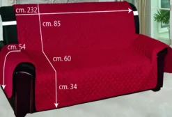 Copridivano 4 posti trapuntato antimacchia nero