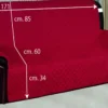 Copridivano 3 posti trapuntato antimacchia ottanio