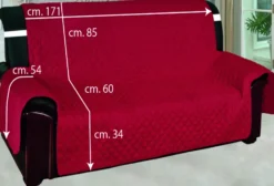Copridivano 3 posti trapuntato antimacchia ottanio
