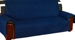 Copridivano 3 posti trapuntato antimacchia blu