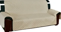Copridivano 4 posti trapuntato antimacchia beige