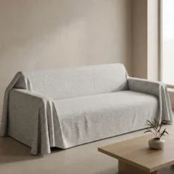 Copridivano Telo arredo Jacquard NOA Grigio 250 x 270