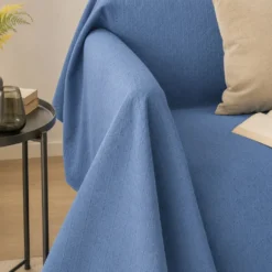 Copriletto arredatutto in Piquet Blu Singolo