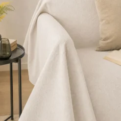 Copriletto arredatutto in Piquet Beige Matrimoniale