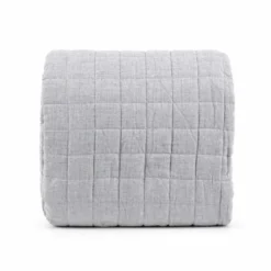 Copriletto effetto lino soft-touch Scott Grigio Singolo
