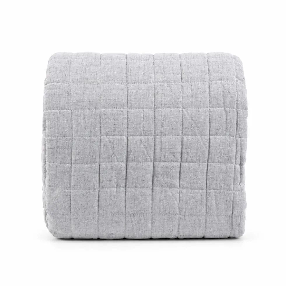 Copriletto effetto lino soft-touch Scott Grigio Singolo