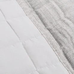 Copriletto effetto lino soft-touch Scott Grigio Singolo