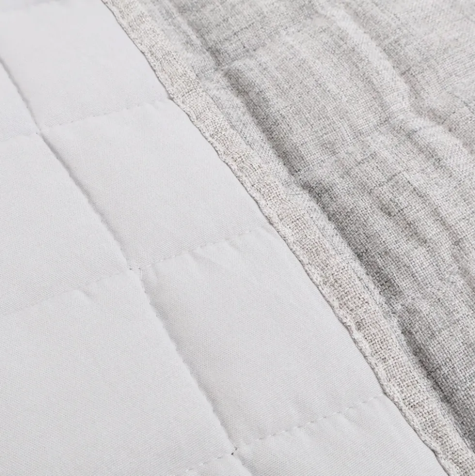 Copriletto effetto lino soft-touch Scott Grigio Singolo