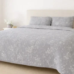 Copriletto Frescoletto Jacquard Kelly Grigio Matrimoniale