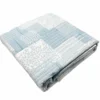 Copriletto frescoletto Jacquard Amanda Geometrico Azzurro Matrimoniale