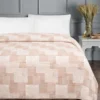 Copriletto frescoletto Jacquard Amanda Geometrico Rosa Matrimoniale