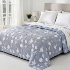 Copriletto Jacquard double face Charm Oltremare 170x260