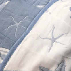 Copriletto Jacquard double face Charm Oltremare 170x260