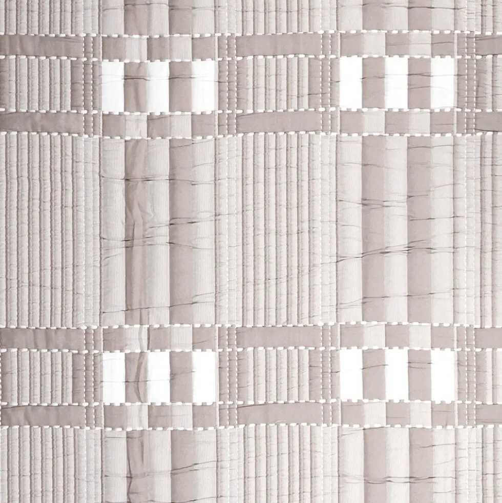 Copriletto mezzastagione jacquard Righe Geometriche Tortora matrimoniale