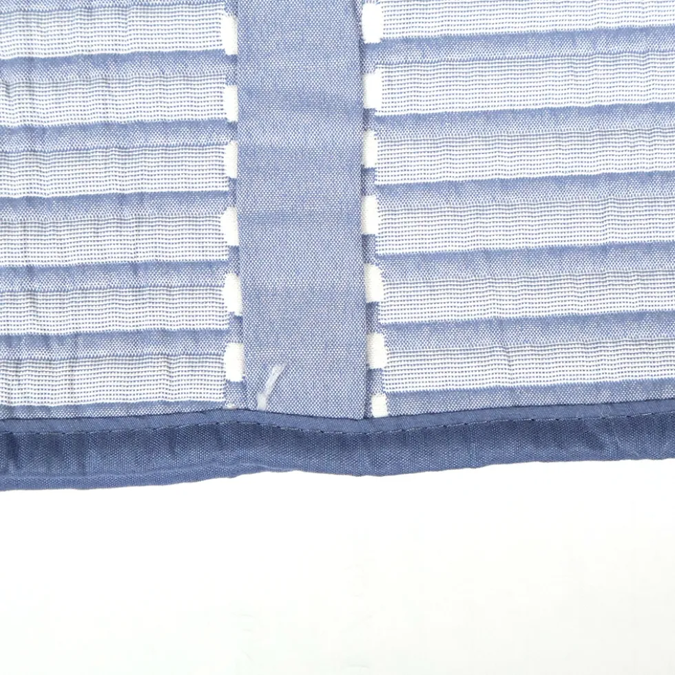 Copriletto mezzastagione jacquard Righe Geometriche Azzurro matrimoniale