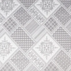 Copriletto mezzastagione jacquard Patchwork Grigio matrimoniale