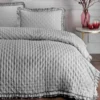 Copriletto Trapuntato Volant Quilt Lyon Perla matrimoniale