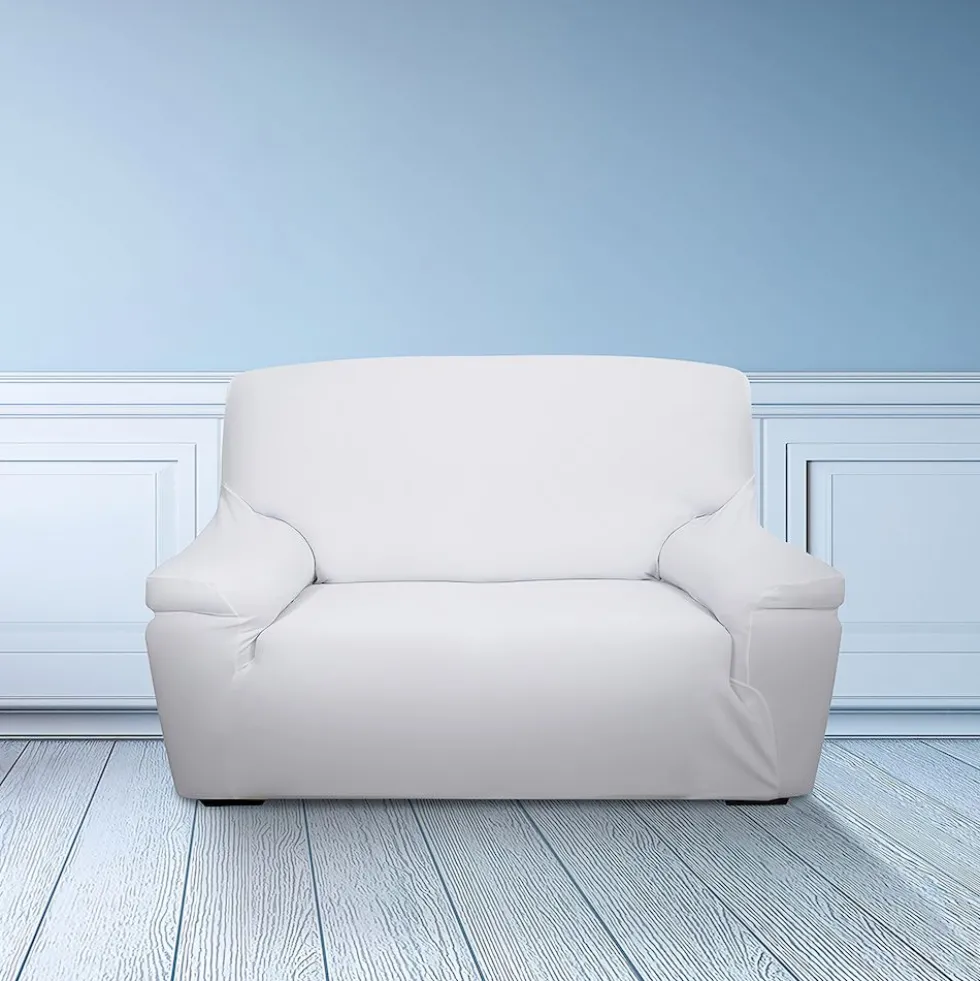 Copripoltrona in tessuto bielastico antimacchia bianco