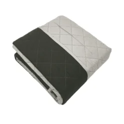 Copripoltrona trapuntato antimacchia bicolor grigio chiaro - scuro